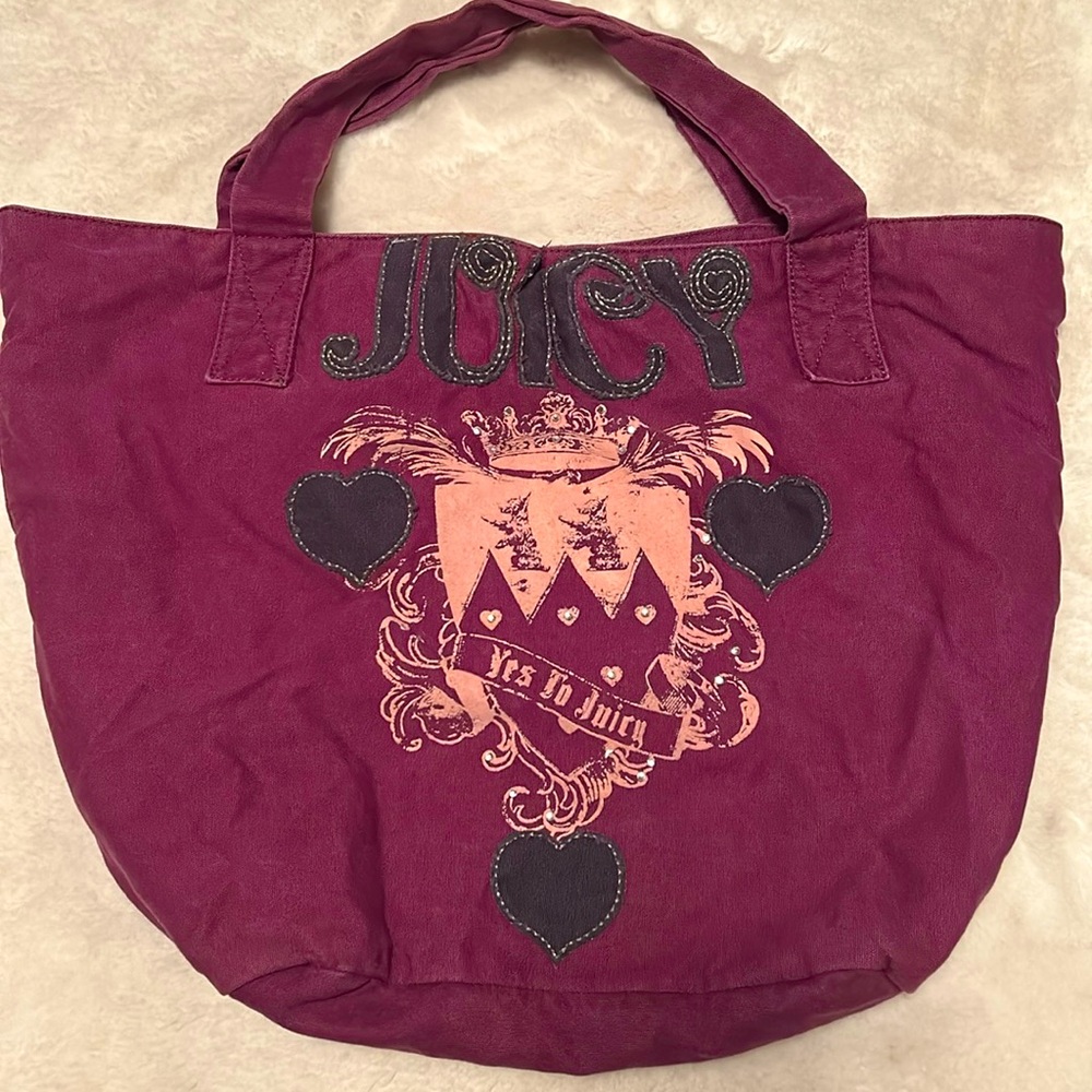 Juicy Couture Large Purple Tote Bag
